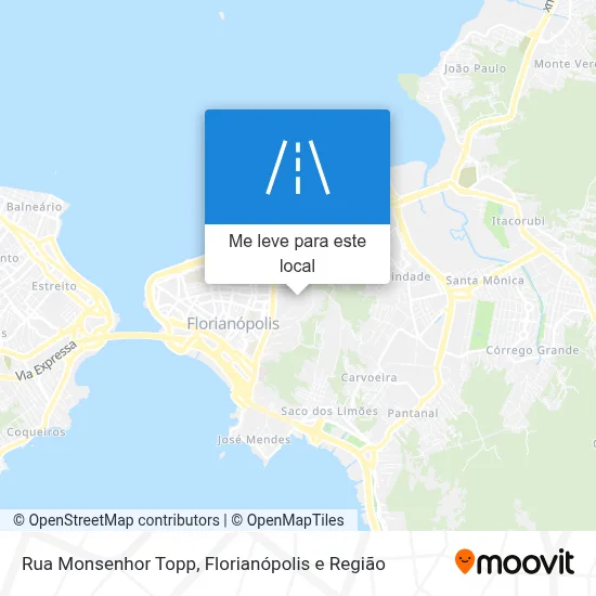 Rua Monsenhor Topp mapa