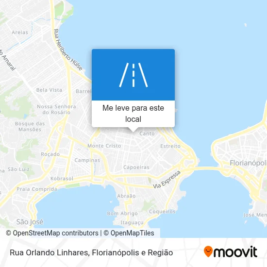 Rua Orlando Linhares mapa