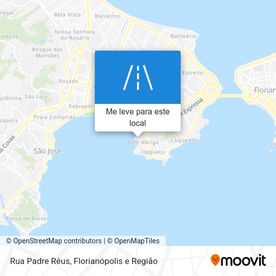 Rua Padre Réus mapa