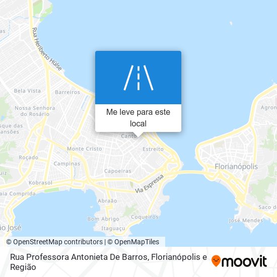 Rua Professora Antonieta De Barros mapa