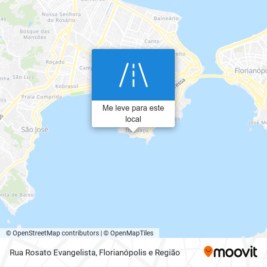 Rua Rosato Evangelista mapa