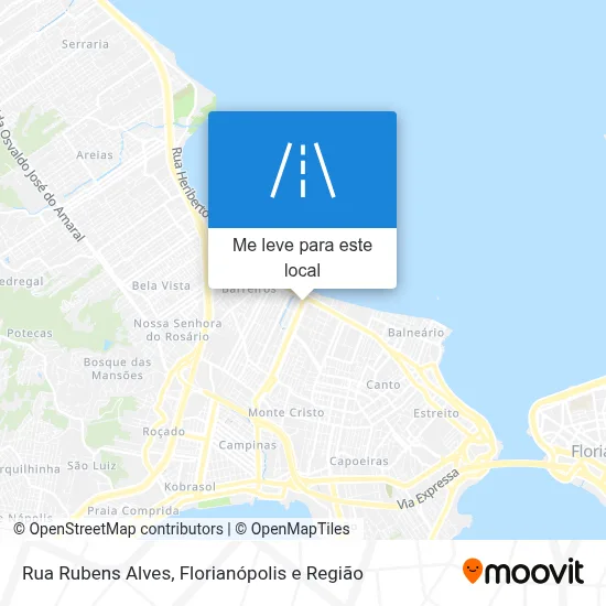 Rua Rubens Alves mapa