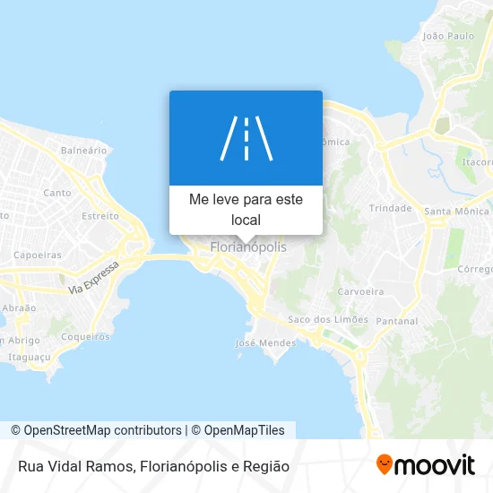Rua Vidal Ramos mapa