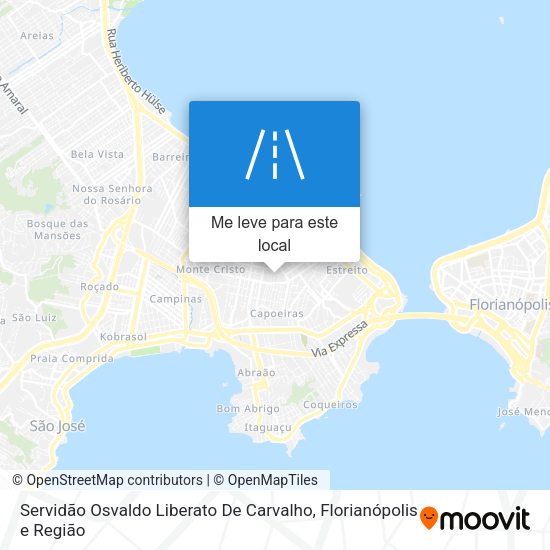 Servidão Osvaldo Liberato De Carvalho mapa