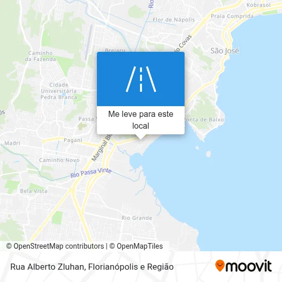 Rua Alberto Zluhan mapa