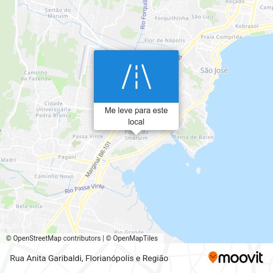 Rua Anita Garibaldi mapa