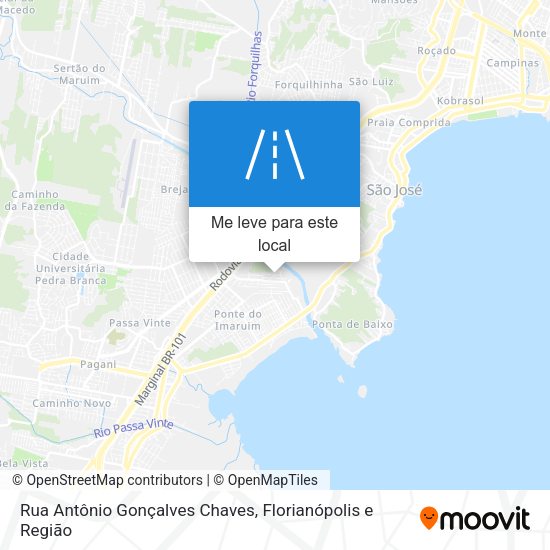 Rua Antônio Gonçalves Chaves mapa