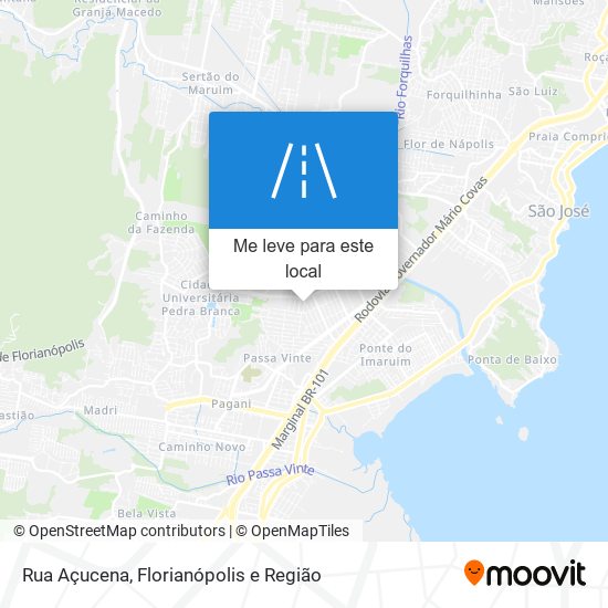 Rua Açucena mapa