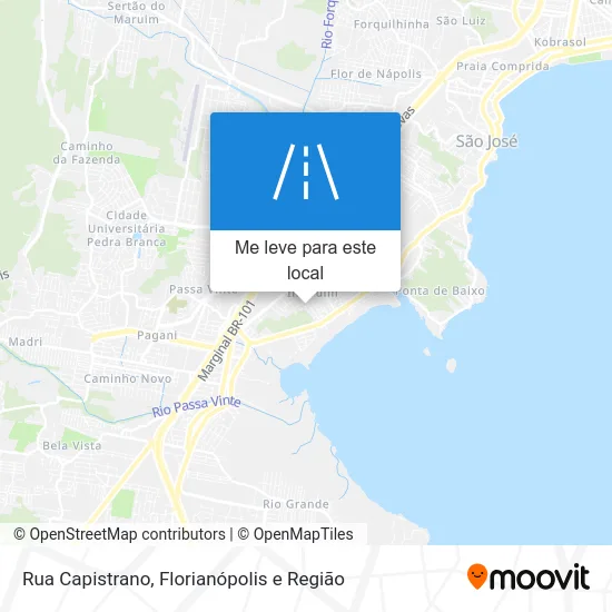 Rua Capistrano mapa