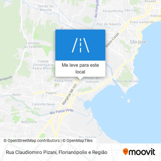 Rua Claudiomiro Pizani mapa