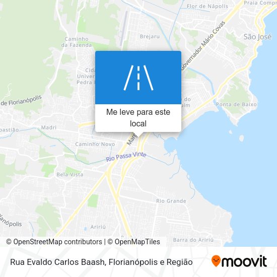Rua Evaldo Carlos Baash mapa