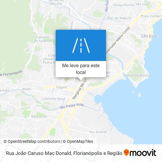 Rua João Caruso Mac Donald mapa