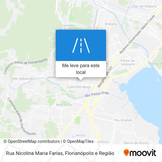 Rua Nicolina Maria Farias mapa