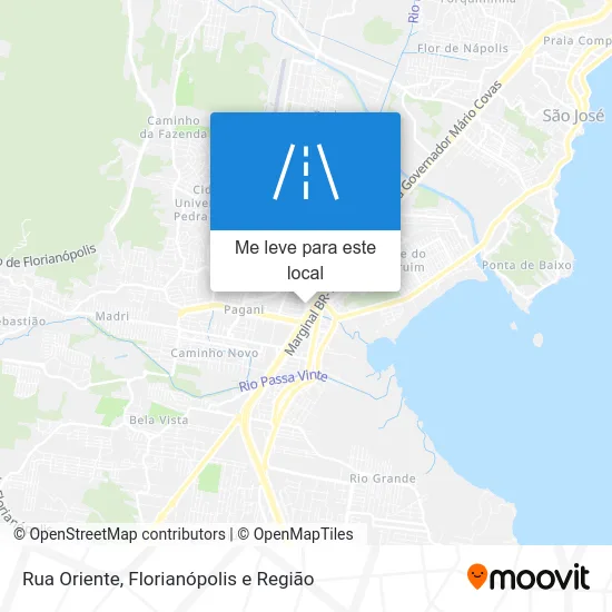 Rua Oriente mapa