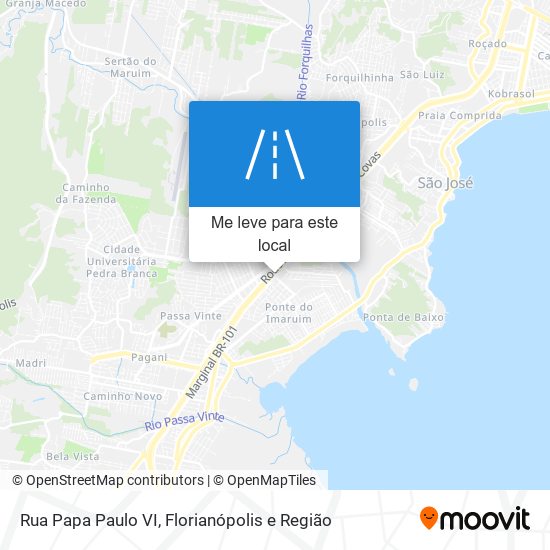 Rua Papa Paulo VI mapa