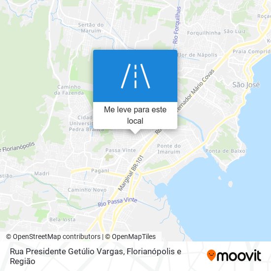 Rua Presidente Getúlio Vargas mapa