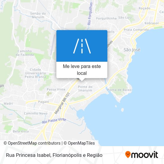 Rua Princesa Isabel mapa