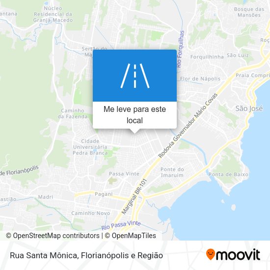 Rua Santa Mônica mapa