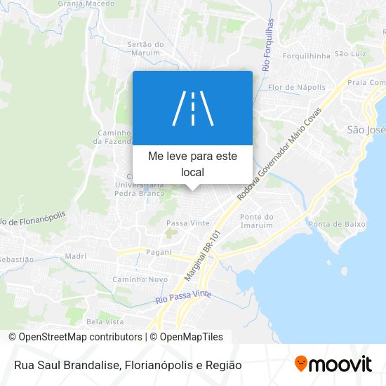 Rua Saul Brandalise mapa