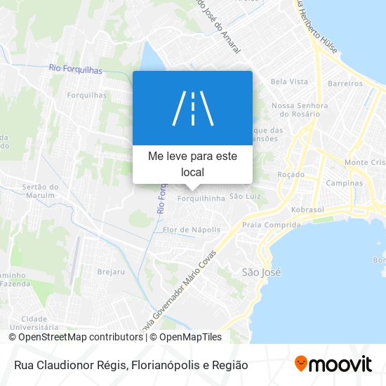 Rua Claudionor Régis mapa