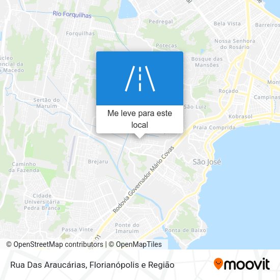 Rua Das Araucárias mapa