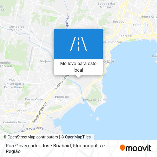 Rua Governador José Boabaid mapa