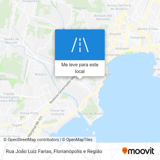 Rua João Luiz Farias mapa