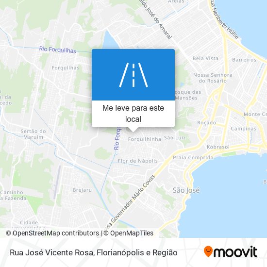 Rua José Vicente Rosa mapa