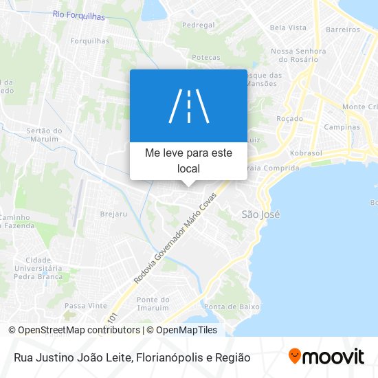 Rua Justino João Leite mapa