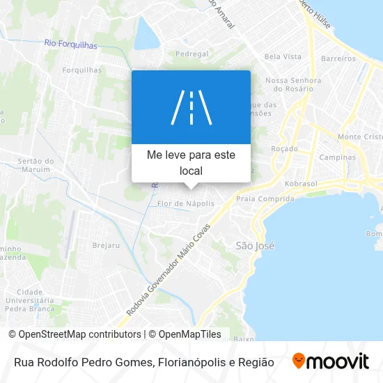 Rua Rodolfo Pedro Gomes mapa