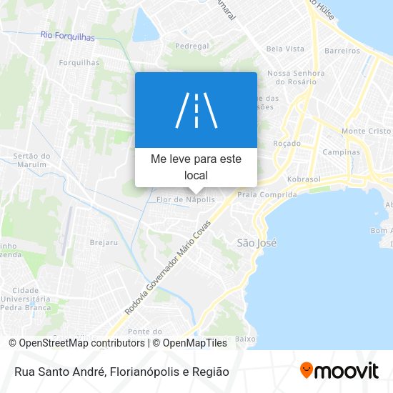 Rua Santo André mapa
