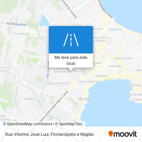 Rua Vitorino José Luiz mapa