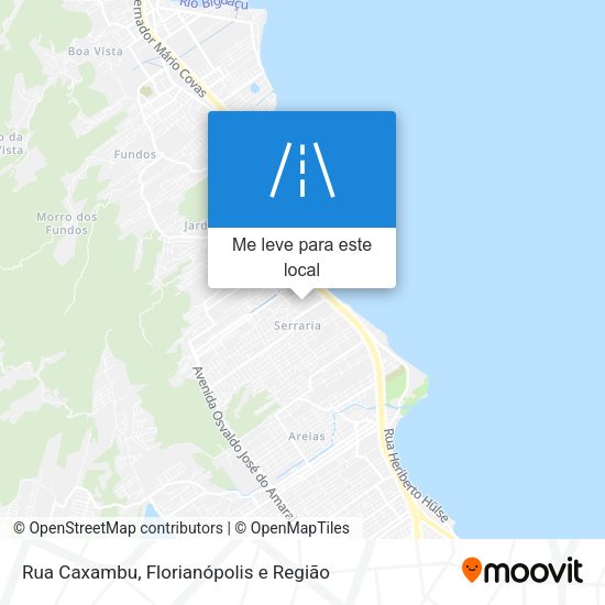 Rua Caxambu mapa