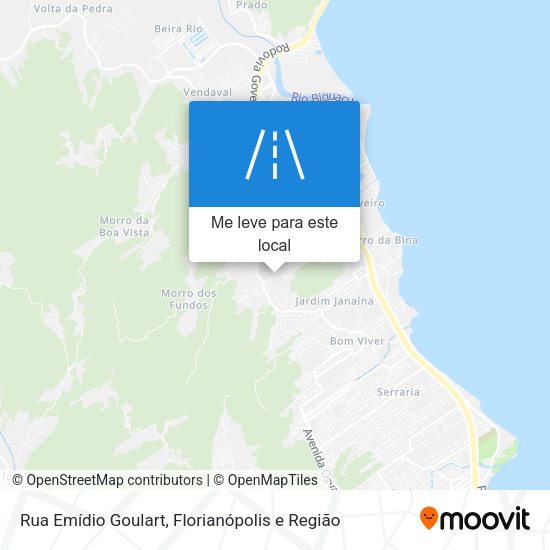 Rua Emídio Goulart mapa