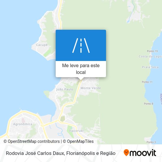Rodovia José Carlos Daux mapa