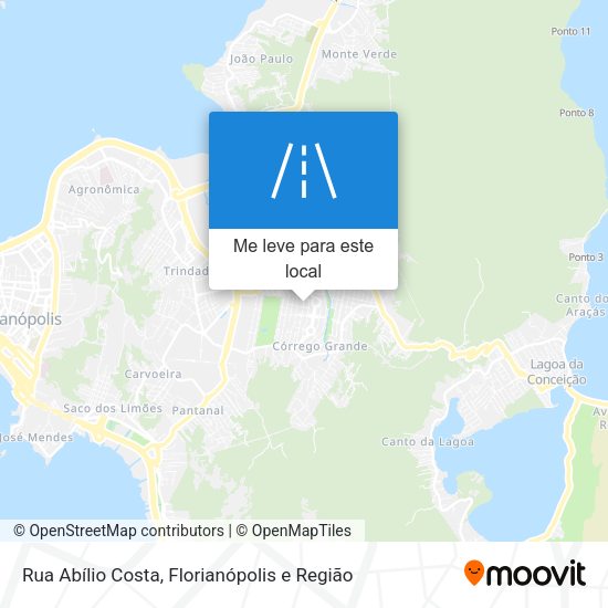 Rua Abílio Costa mapa