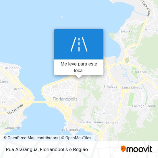 Rua Araranguá mapa