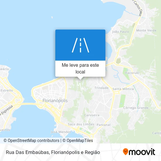 Rua Das Embaúbas mapa