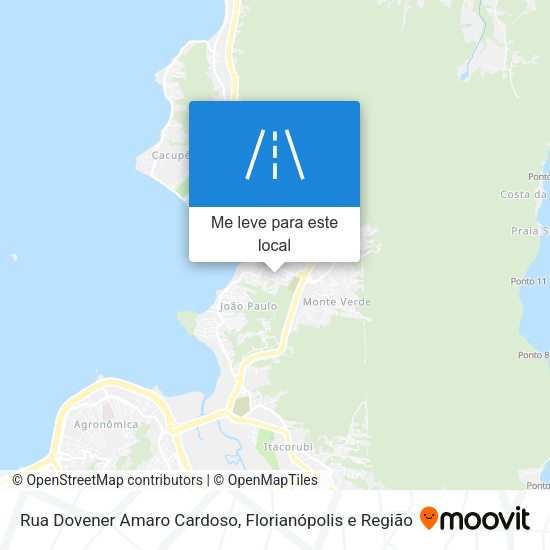 Rua Dovener Amaro Cardoso mapa
