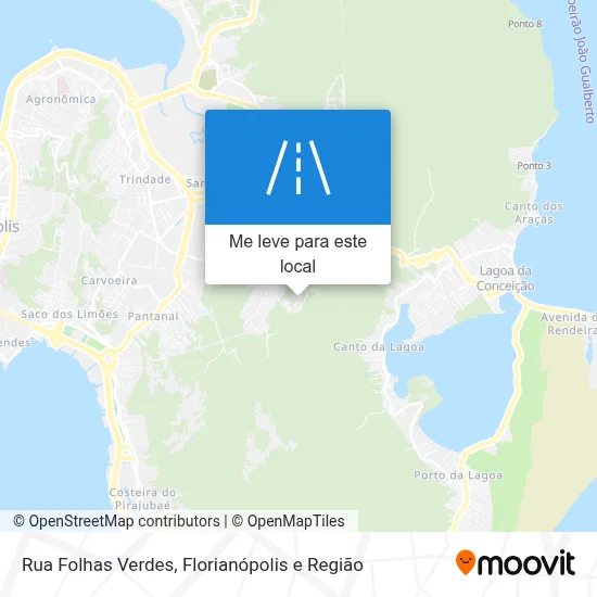 Rua Folhas Verdes mapa