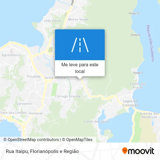 Rua Itaipu mapa