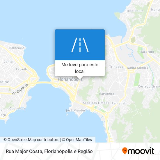 Rua Major Costa mapa