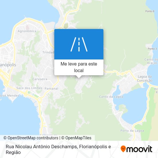 Rua Nicolau Antônio Deschamps mapa