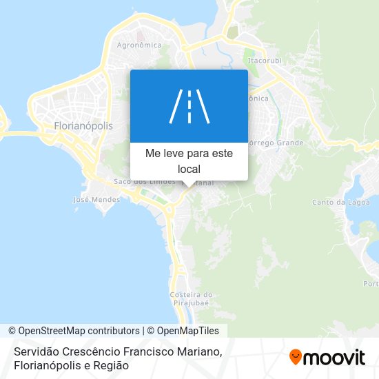 Servidão Crescêncio Francisco Mariano mapa