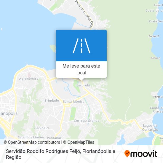 Servidão Rodolfo Rodrigues Feijó mapa