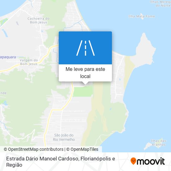 Estrada Dário Manoel Cardoso mapa