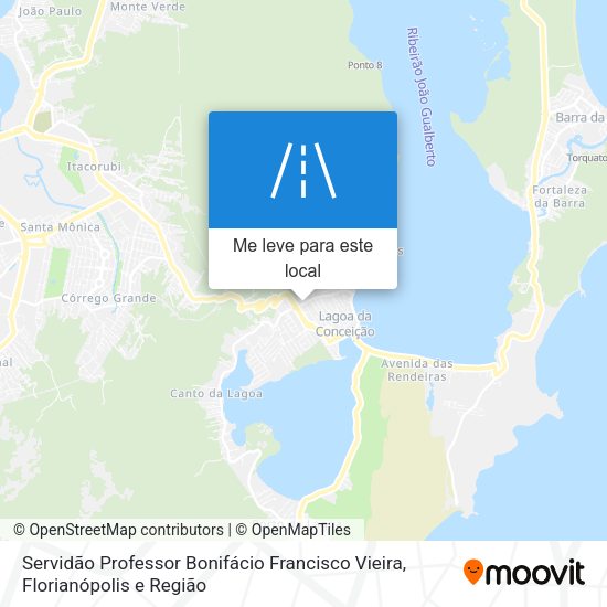 Servidão Professor Bonifácio Francisco Vieira mapa