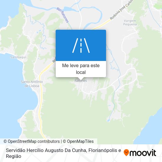 Servidão Hercílio Augusto Da Cunha mapa