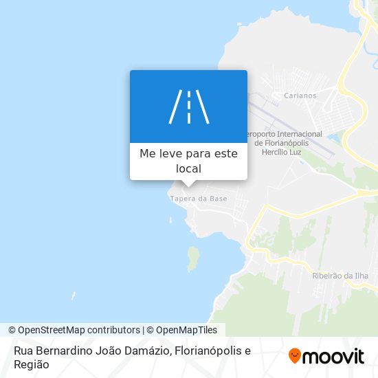 Rua Bernardino João Damázio mapa