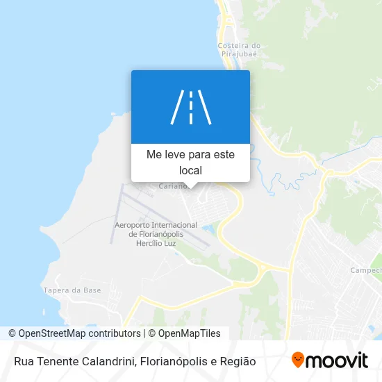 Rua Tenente Calandrini mapa